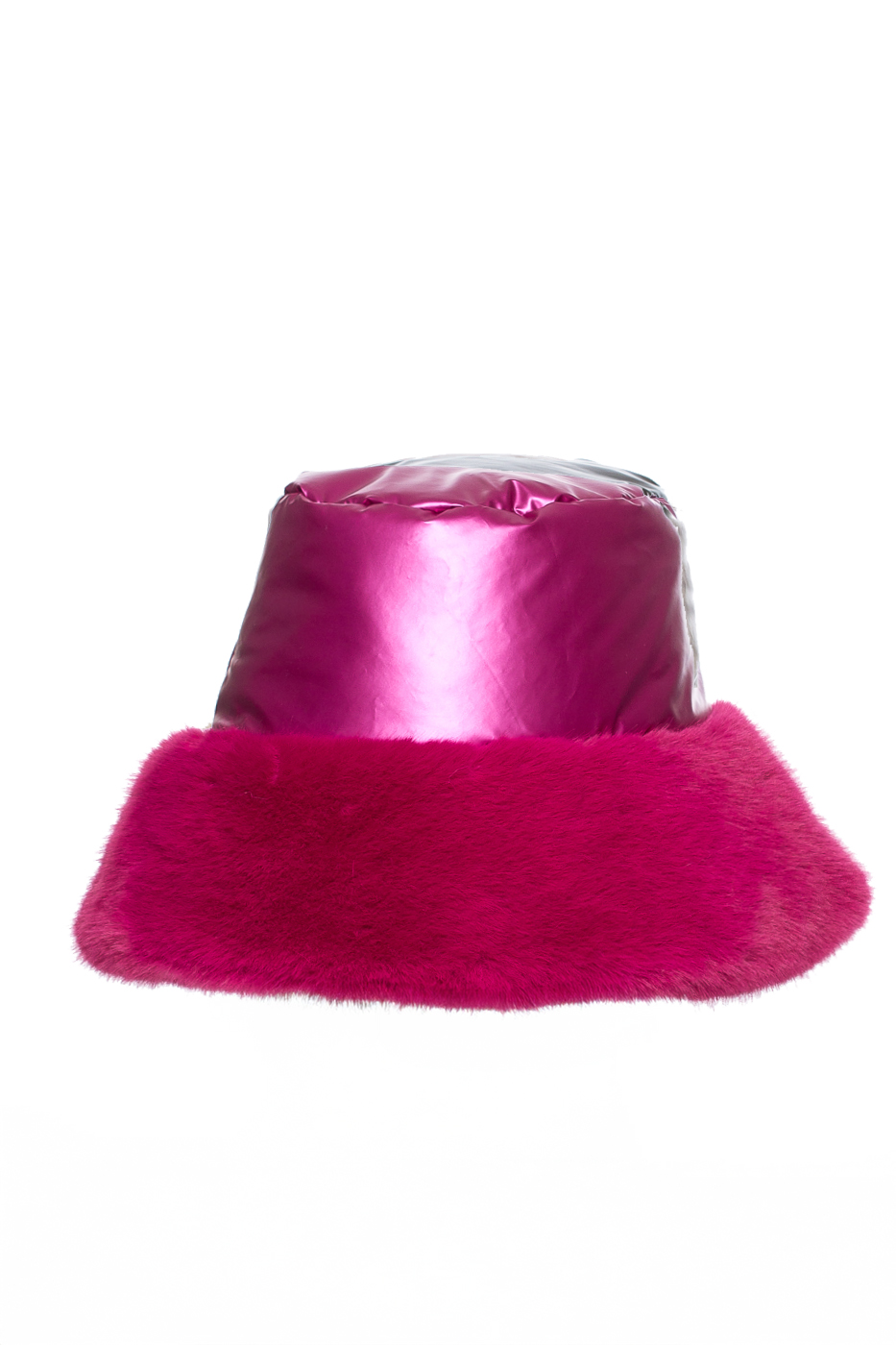 CLOCHE MIX FAKE FUR E PIUMINO, TG UNICA - DUSTY PINK